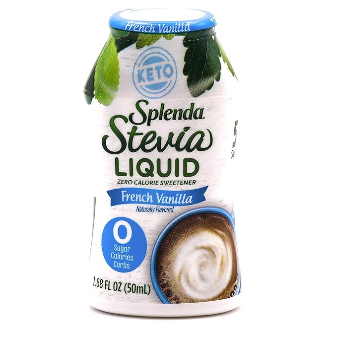 SPLENDA Stevia Liquid Zero Calorie Sweetener Drops, French Vanilla, 1.68 Fl Oz Bottle (Pack of 3)