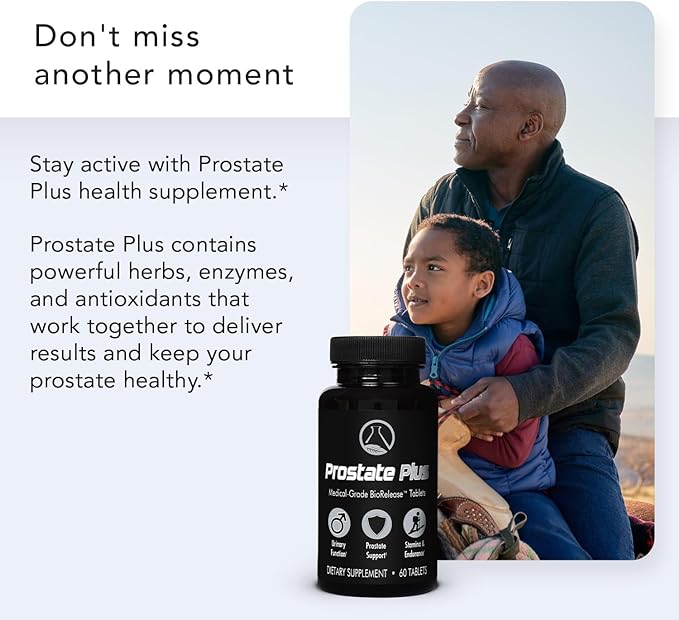 Prostate Plus Prostate Supplements for Men - 60Ct, Saw Palmetto, Quercetin, Bromelain, Lycopene, Stinging Nettle, Prostate Health Support