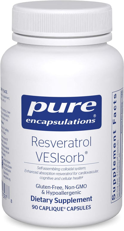 Pure Encapsulations Resveratrol VES-Sorb | Hypoallergenic Support for Cellular and Cardiovascular Health* | 90 Capsules