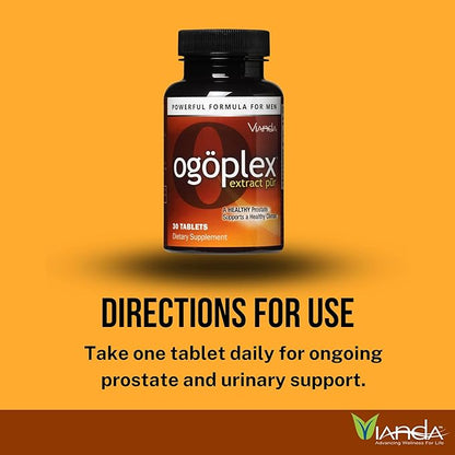 Ogoplex® | Male Prostate Health and Urinary Support Supplement with Graminex® Swedish Flower Pollen, Saw Palmetto, Phytosterols & Lycopene - 30 Tablets (2 Pack)