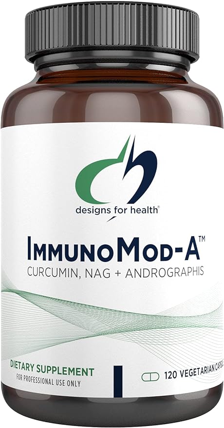 Designs for Health ImmunoMod-A - Immune Support Supplement - Curcumin C3 Turmeric Complex, NAG, Andrographis + N-Acetyl-D-Glucosamine - Non-GMO, Vegan + Gluten Free (120 Capsules)