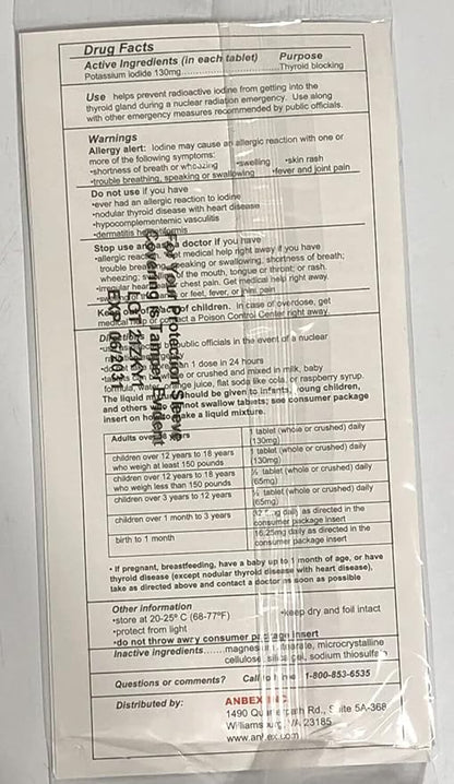 IOSAT Potassium Iodide 14 Tablets