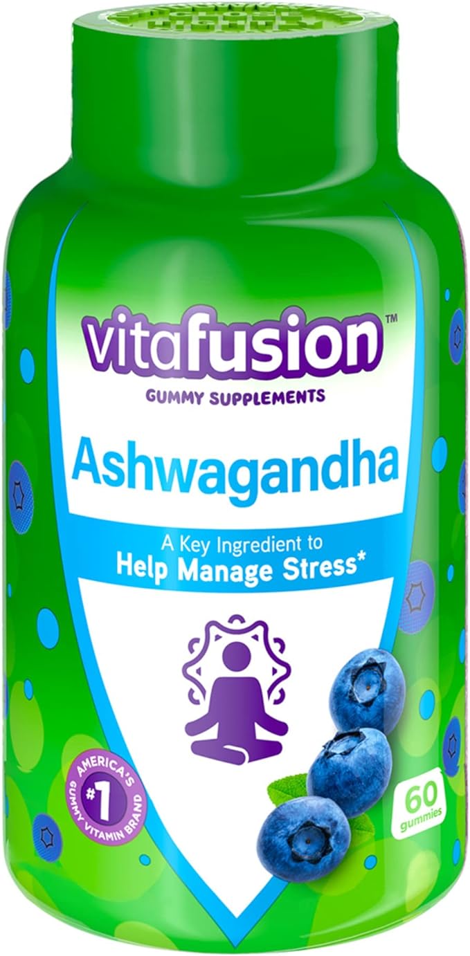 Vitafusion Extra Strength Vitamin D3 Gummy 120 Count Ashwagandha Gummies 60 Count Bundle