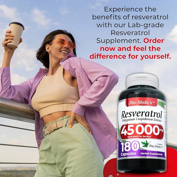 Lab | resveratrol |180 capsules | 45000 mg | resveratrol supplement | resveratrol organic | resveratrol supplement organic| resveratrol supplements | resveratrol capsules | Ultra high Absorption.