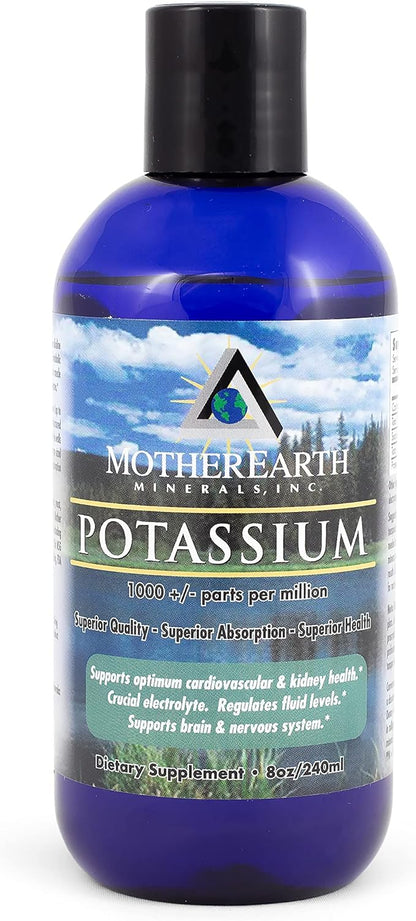 Mother Earth Minerals - Angstrom Minerals, Potassium, 8 Ounce