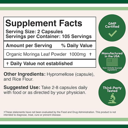 Lactation Supplement for Increased Breast Milk - Moringa Vegan Superfood for Breastfeeding Lactation Support (More Effective Than Lactation Cookies) for Breast Milk Supply Boost by Double Wood