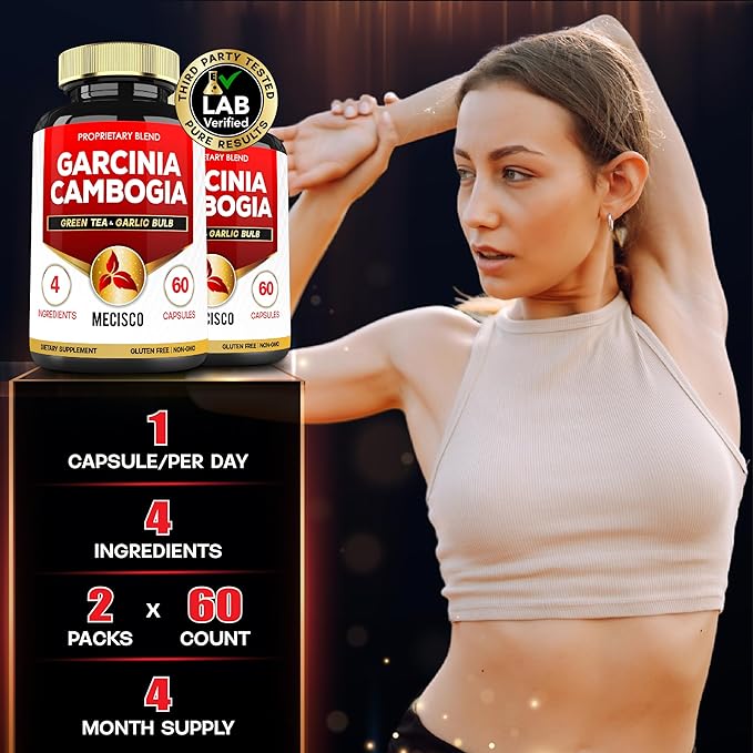 Garcinia Cambogia 9550mg - 4 Month Supply - Supplement for Men and Women - A Natural Appetite and Weight Control Supplement