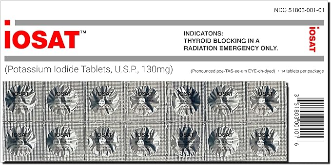 Potassium Iodide Tablets - 14 130mg tablets