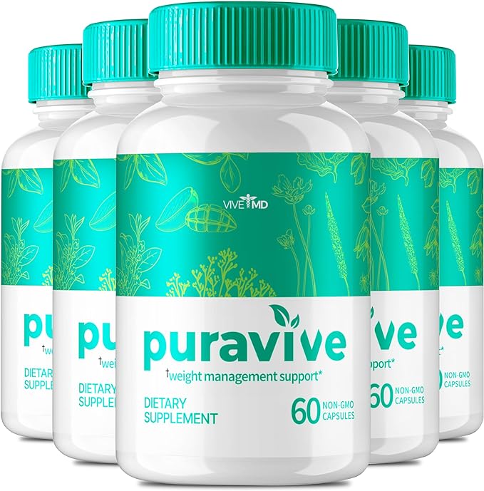 Puravive Premium Weight Management Capsules, Puravive Exotic Rice Method Advanced Formula with 60 Non-GMO Capsules, Featuring Garcinia Cambogia, Mango Fruit Powder & Raspberry Ketones Extract (5 Pack)