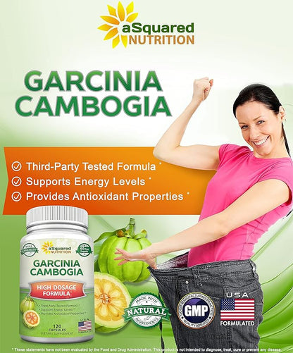 100% Pure Garcinia Cambogia Extract - 120 Capsules, Ultra High Strength HCA, Natural Weight Loss Diet Pills XT, Best Extreme Fat Burner Slim & Detox Max, Premium Blocker for Men & Women, Made in USA