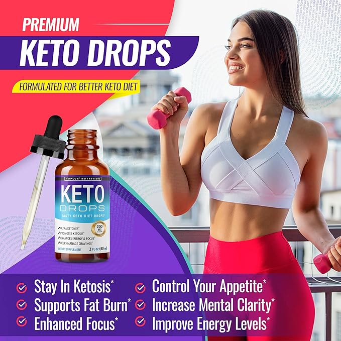 Toplux Keto Diet Drops Ketogenic Supplement - Premium Formula to Support Ketosis, Better Absorption Liquid, Garcinia Cambogia, for Men & Women