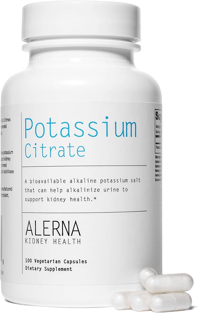 Potassium Citrate 99 mg - Supports Electrolyte Balance and Normal pH - Essential Mineral Kidney Stone Support Supplement - 100 Vegetarian Capsules (Pack of 3)