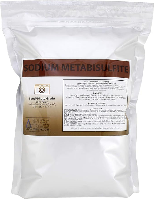 Duda Energy meta05 Sodium Metabisulfite Food Grade/Photo Grade 98, 5 lb.