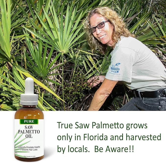 Pure Saw Palmetto Oil Organic Natural 60-90-day Supply Unlike Inefficient Powders Support Prostate Health Sleep Better Reduce Frequent Urination DHT Blocker Stop Hair Loss (1 Fl Oz)