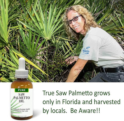 Pure Saw Palmetto Oil Organic Natural 60-90-day Supply Unlike Inefficient Powders Support Prostate Health Sleep Better Reduce Frequent Urination DHT Blocker Stop Hair Loss (2 Fl Oz)