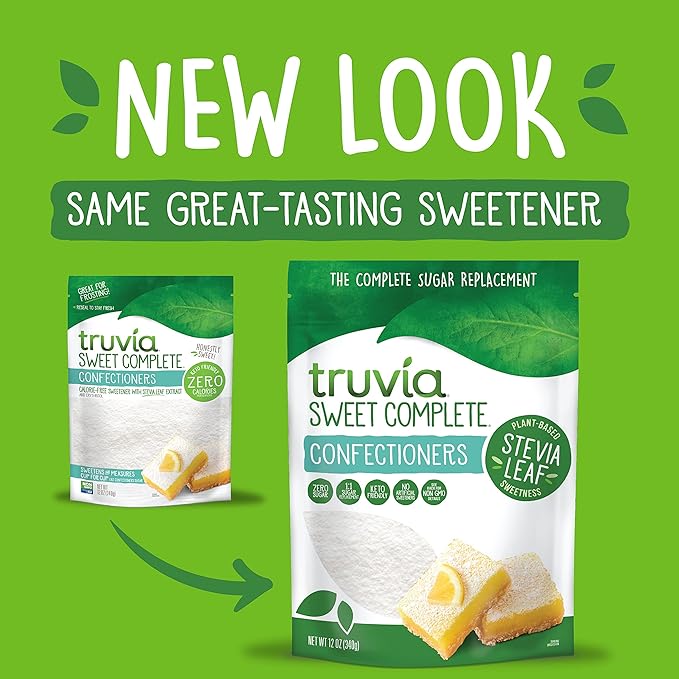 Truvia Sweet Complete Confectioners Calorie-Free Sweetener with the Stevia Leaf, 12 oz Bag (Pack of 1)