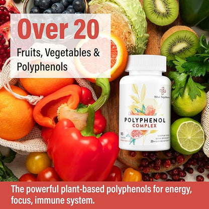 67,500 MG Polyphenols Supplement - Powerful Antioxidants & Polyphenol for Age Defense, Polyphenol Superfood, Quercetin, Resveratrol, Green Tea, Plant-Based & Energy, Immune Support, 180 Capsules