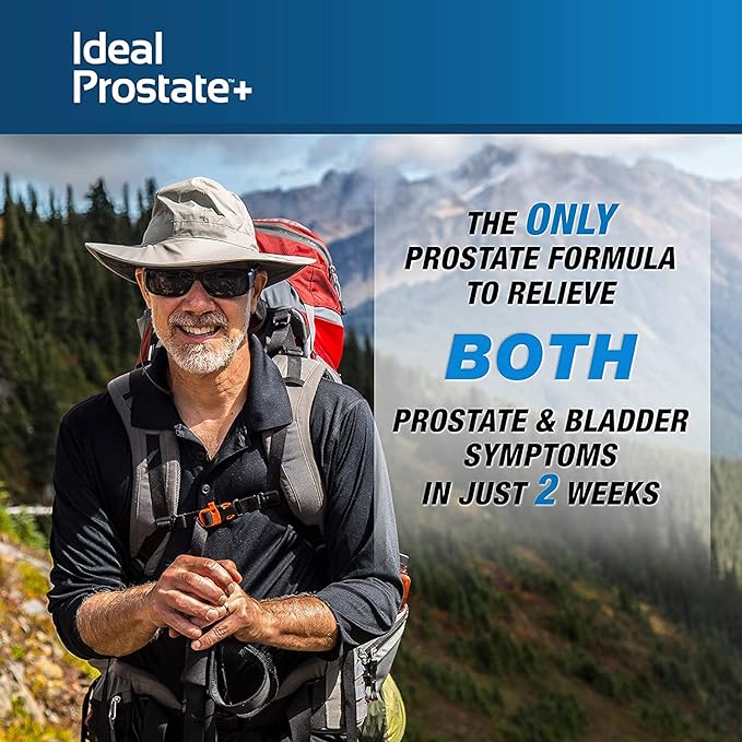 Advanced Men's Prostate Support by Ideal Prostate Plus with Saw Palmetto, Lycopene and More for Natural Prostate Relief - 2 Bottles