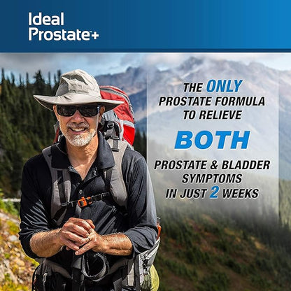 Advanced Men's Prostate Support by Ideal Prostate Plus with Saw Palmetto, Lycopene and More for Natural Prostate Relief - 2 Bottles