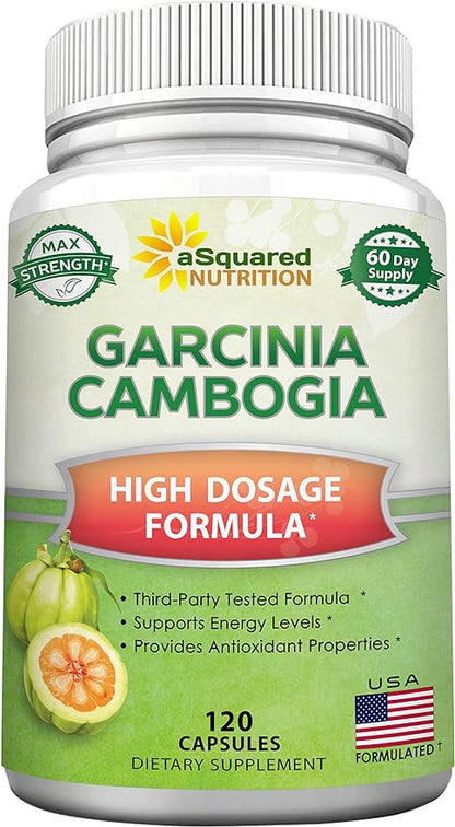 100% Pure Garcinia Cambogia Extract - 120 Capsules, Ultra High Strength HCA, Natural Weight Loss Diet Pills XT, Best Extreme Fat Burner Slim & Detox Max, Premium Blocker for Men & Women, Made in USA