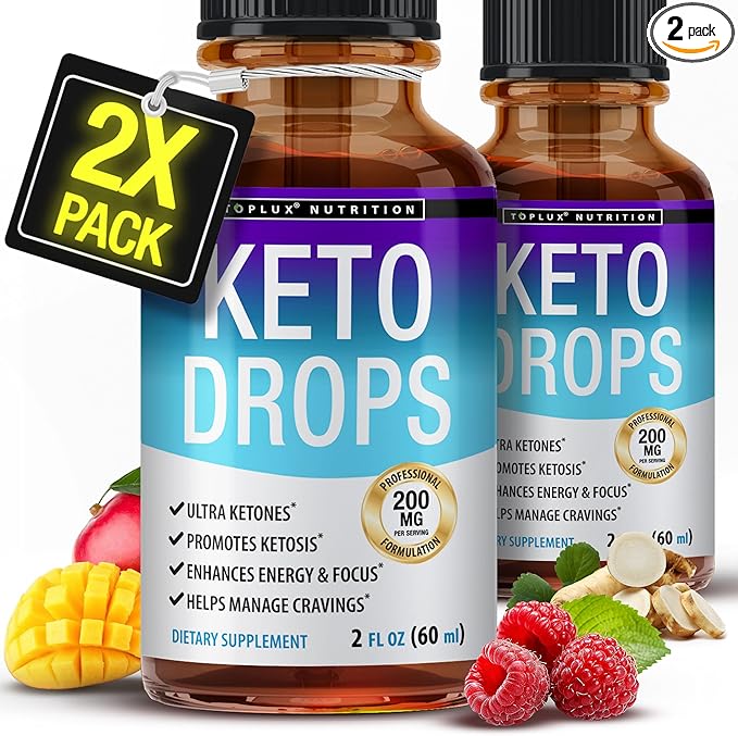 Toplux Keto Diet Drops Ketogenic Supplement - Premium Formula to Support Ketosis, Better Absorption Liquid, Garcinia Cambogia, for Men & Women