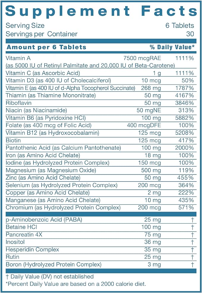 Androvite for Men - Magnesium Supplement for Men 500mg, Multimineral Supplement, Multivitamin Supplement, Vitamin C, Vitamin D3, Calcium-Free - 180 Count