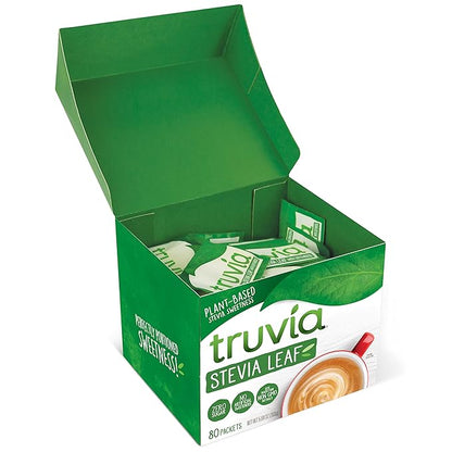 Truvia Natural Stevia Sweetener Packets, (Net Wt. 5.64 oz) (Pack of 12), 80 Count (Pack of 12)