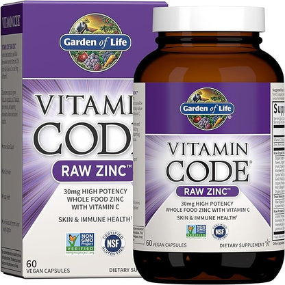 Garden of Life Vitamin K2, K1, Zinc & Vitamin C - Vegan Vitamin Complex for Bone, Heart, Immune Support & Healthy Digestion - 60 Day Supply