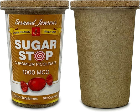 Bernard Jensen's Sugar Stop Chromium Picolinate 1000mcg - 100 Gelatin Capsules