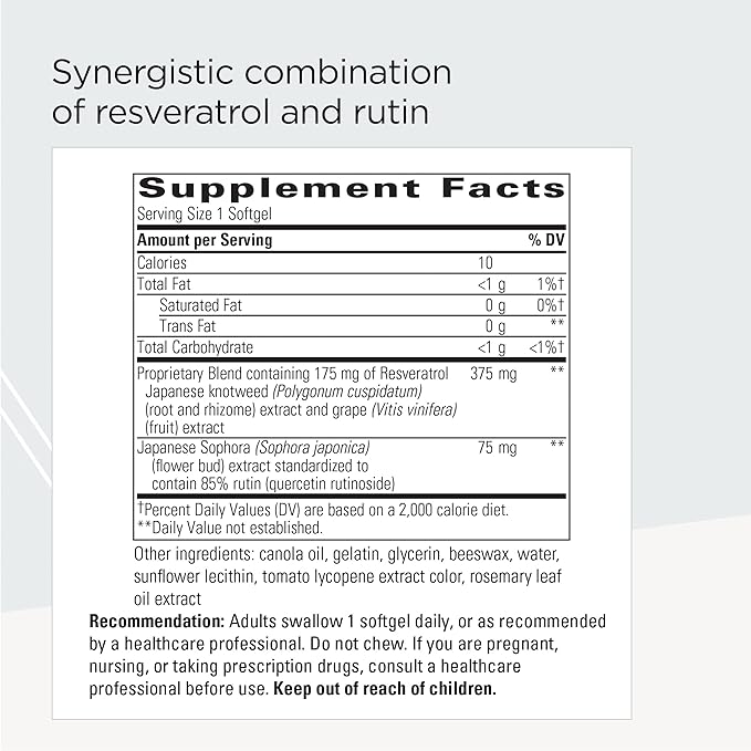 Integrative Therapeutics - Resveratrol Ultra HP, 175 mg Resveratrol - Cardiovascular Support*- 60 Softgels