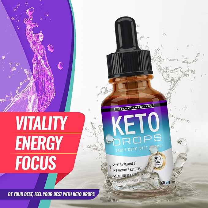 Toplux Keto Diet Drops Ketogenic Supplement - Premium Formula to Support Ketosis, Better Absorption Liquid, Garcinia Cambogia, for Men & Women