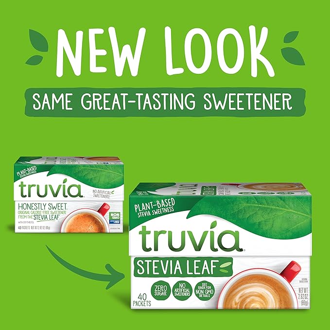 Truvia Original Calorie-Free Sweetener From The Stevia Leaf Packets, 2.82 oz Carton, 40 Count (Pack of 12)