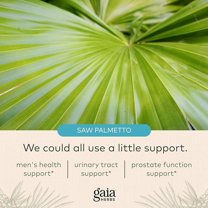 Gaia Herbs Prostate Health - Supports Prostate Health and Function for Men - with Saw Palmetto, Green Tea, Nettle Root, and White Sage - 120 Vegan Liquid Phyto-Capsules (40-Day Supply)