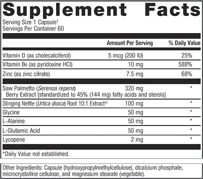 Metagenics Concentrated Ultra Prostagen - with Saw Palmetto, Stinging Nettle & More - for Urinary Tract Health & Prostate Function* - for Men's Health - 60 Capsules