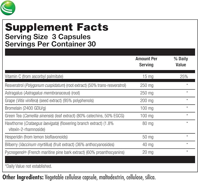 Nutra BioGenesis - Resveratrol Plus Flavonoids - Antioxidant Supplement for Oxidative Stress Support & Healthy Aging - 90 Capsules