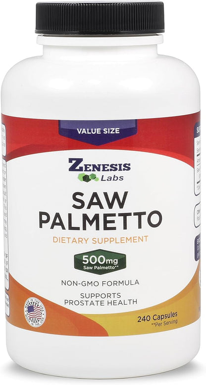 Saw Palmetto Extract - 240 Capsules - 500mg/capsule - 200% More Capsules Than Most Competitors