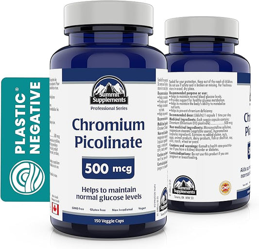 Summit Supplements, Chromium Picolinate 500 Mcg, 150 Veggie Caps, Professional Series