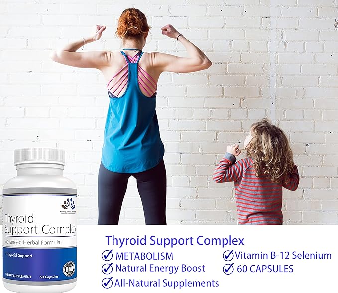 Pure Thyroid Support Complex for Women Men - Vitamin and Mineral Supplement Count of 60