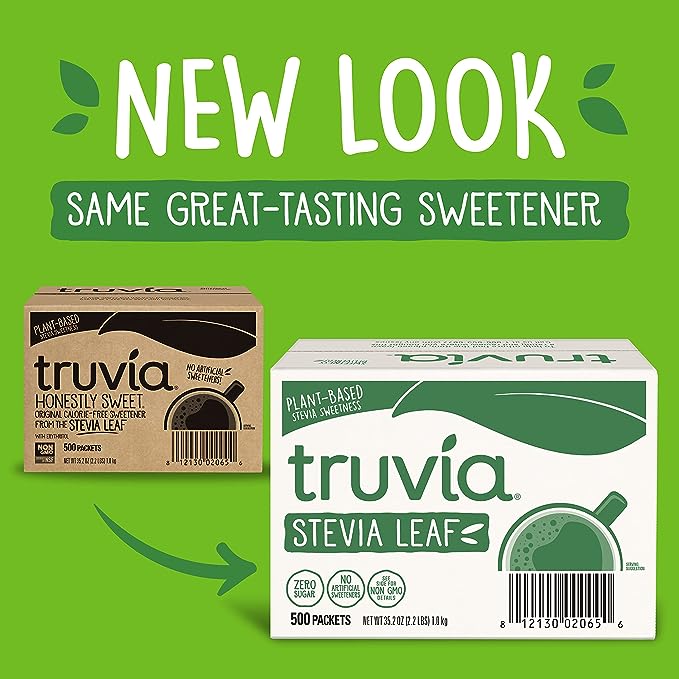 Truvia Original Calorie-Free Sweetener from the Stevia Leaf Packets, 35.25 oz Box, 500 Count (Pack of 1)