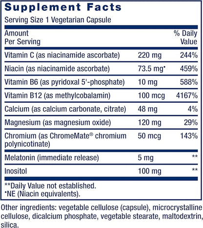 Life Extension Quiet Sleep Melatonin, 5 mg, powerful sleep support, healthy circadian rhythms, cellular defense, gluten-free, non-GMO, vegetarian, 60 capsules