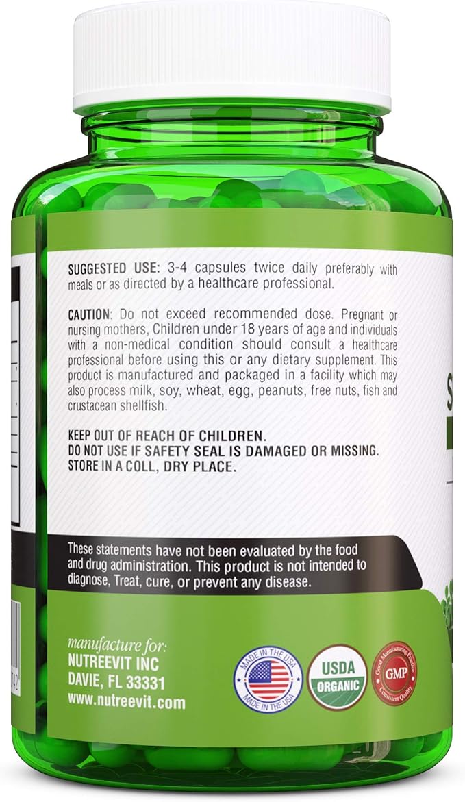 SuperGreens - Spirulina, Chlorella, Wheatgrass + More - Energy & Immune Booster