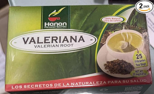 Valerian Root Tea 50 Teabags Valeriana Raiz Herb from Peru – Pack of 2 Boxes