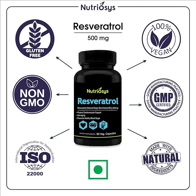 Resveratrol 500mg 90 Veg Capsules