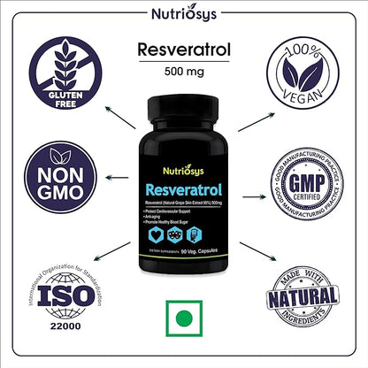 Resveratrol 500mg 90 Veg Capsules