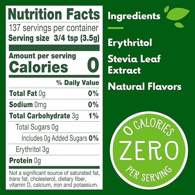 Truvia Original Calorie-free Sweetener from the Stevia Leaf, 17 Ounce Refill Bag