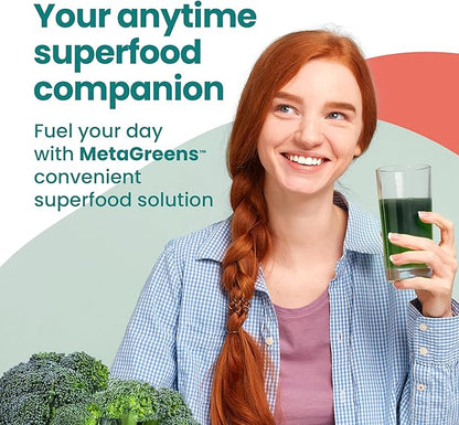 Univera Metagreens, Green Superfoods Blend Powder, Smoothie Mix with Organic Spirulina, Vital Antioxidants, Alkalize, Detoxify, Vegan, Non-GMO, 30-Day Supply.