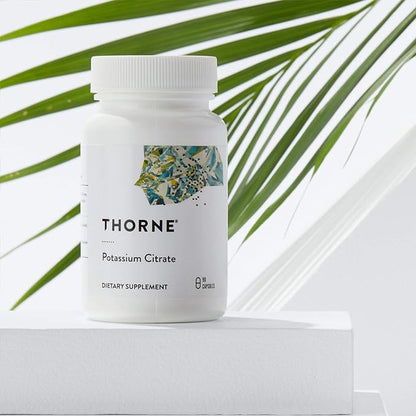 Thorne Potassium Citrate - Highly-Absorbable Potassium Supplement for Kidney, Heart, and Skeletal Support - 90 Capsules