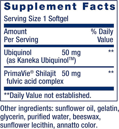 Life Extension Super Ubiquinol CoQ10 with Enhanced Mitochondrial Support, heart health supplement, maximum absorption, 50 mg, non-GMO, gluten-free, 100 softgels