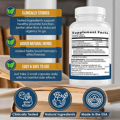 Advanced Men's Prostate Support by Ideal Prostate Plus with Saw Palmetto, Lycopene and More for Natural Prostate Relief