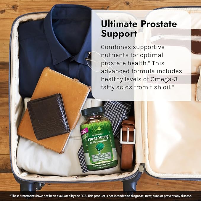 Irwin Naturals Prosta-Strong - Prostate Health Support with Saw Palmetto, Lycopene, Pumpkin Seed & More - 180 Liquid Softgels